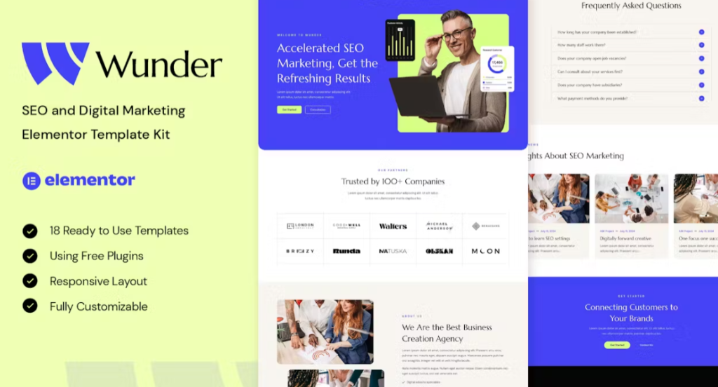 Wunder – SEO & Digital Marketing Elementor Template
