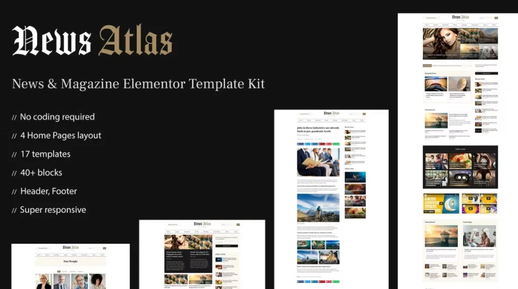 NewsAtlas – News & Magazine Elementor Template
