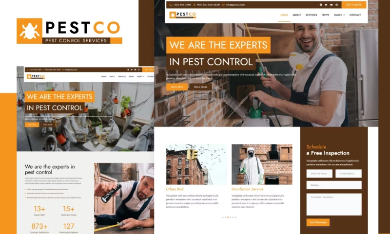 Pestco – Pest Control Elementor Template