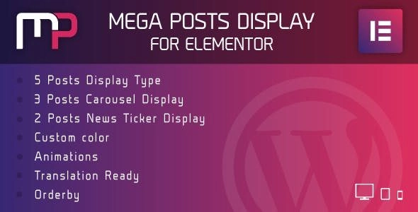 Mega Posts Display for Elementor