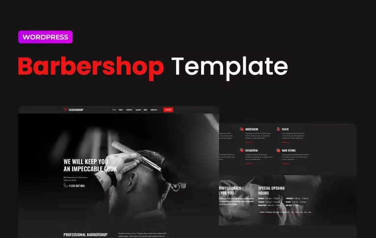 Barbercrop – Hairdressing Elementor Template
