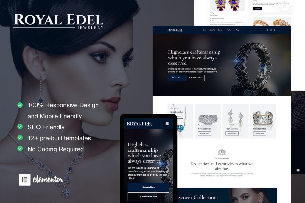 Edel – Luxury Jewelry Elementor Template