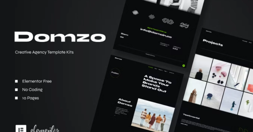 Domzo – Creative Agency Elementor Template