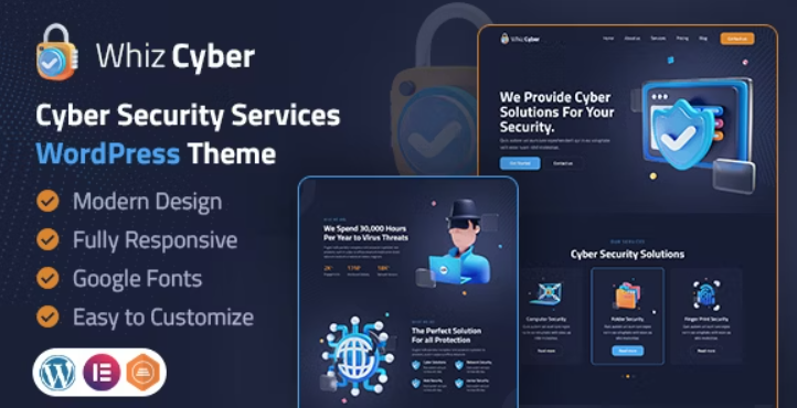WhizCyber | Cyber Security WordPress Theme
