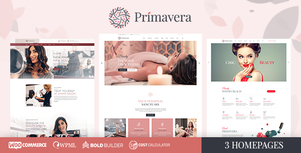 Primavera – Beauty Salon & Hairdresser WordPress Theme