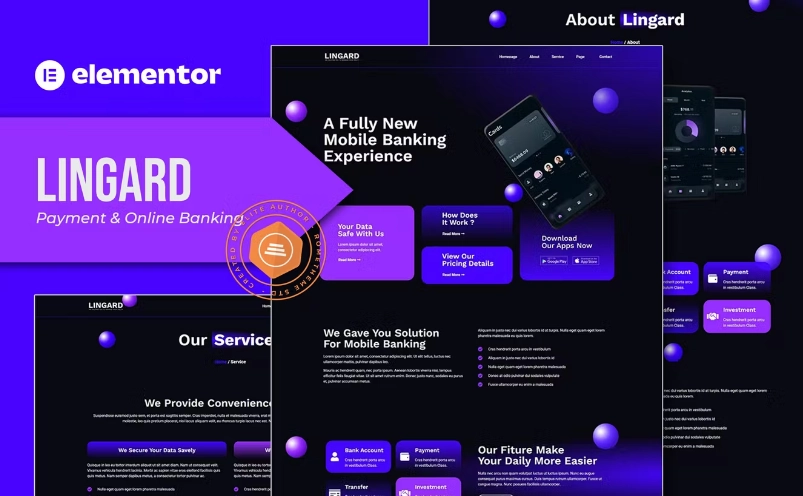 Lingard – Payment & Online Banking Elementor Template
