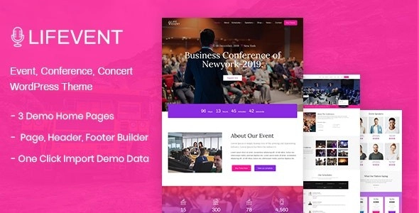 Lifevent – Event Conference WordPress Theme