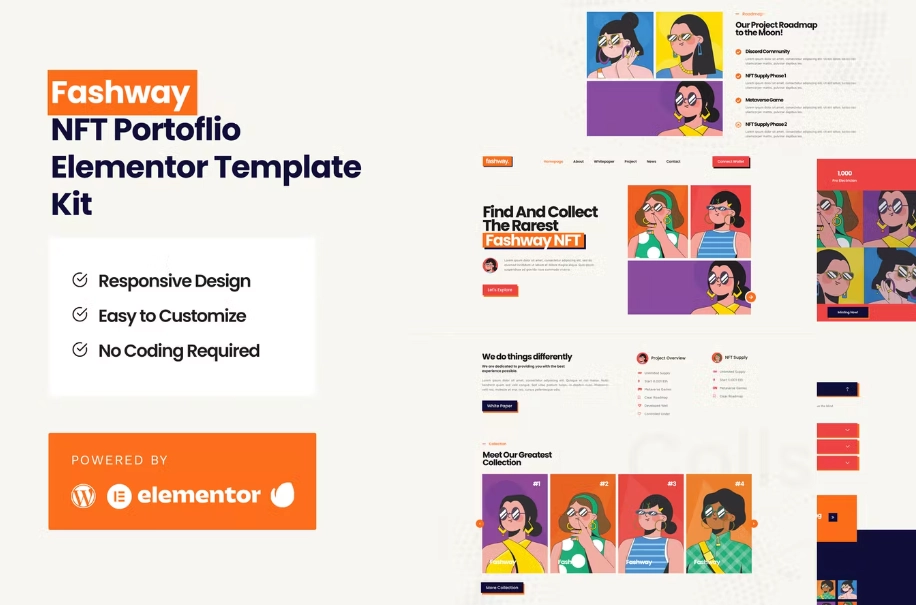 Fashway – NFT Portfolio Elementor Template