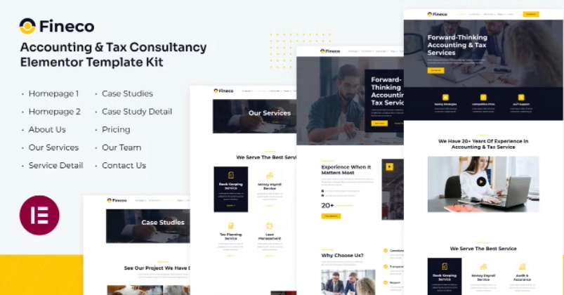 Fineco | Accounting & Tax Consultancy Services Elementor Template
