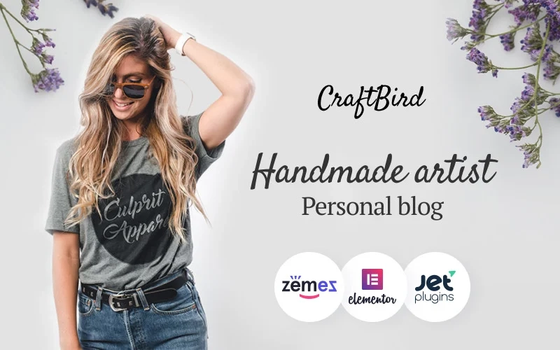 CraftBird – Handmade Artist Personal Blog WordPress theme WordPress Theme