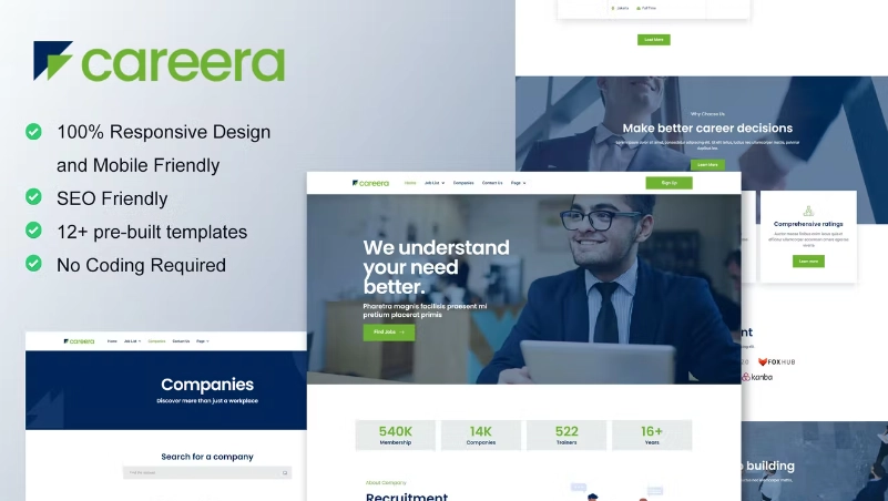 Careera – Recruitment Agency Elementor Template