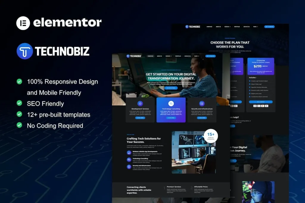 TechnoBiz – IT Solutions & Services Elementor Pro Template