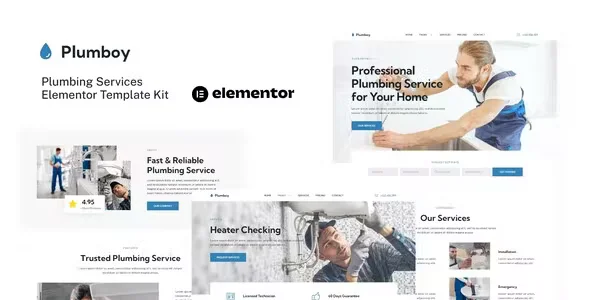 Plumboy Plumbing Elementor Template Kit