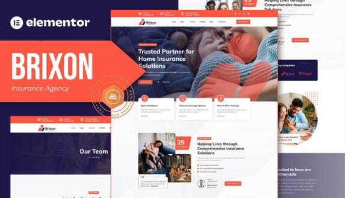 Brixon – Insurance Agency Elementor Template