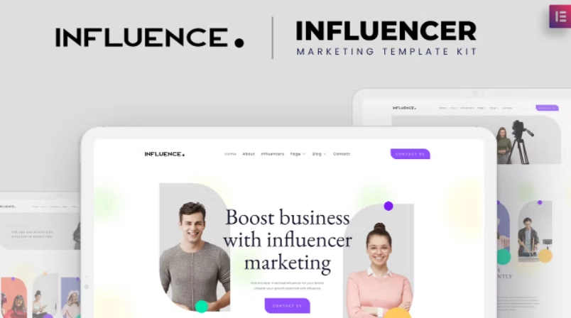 Influence – Influencer Marketing Agency Elementor Template