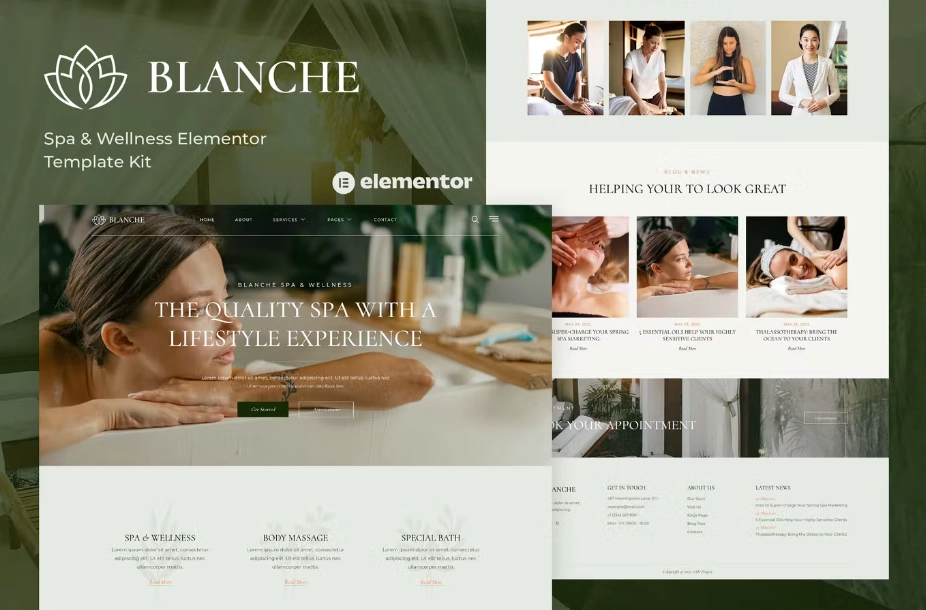 Blanche – Spa & Wellness Elementor Template