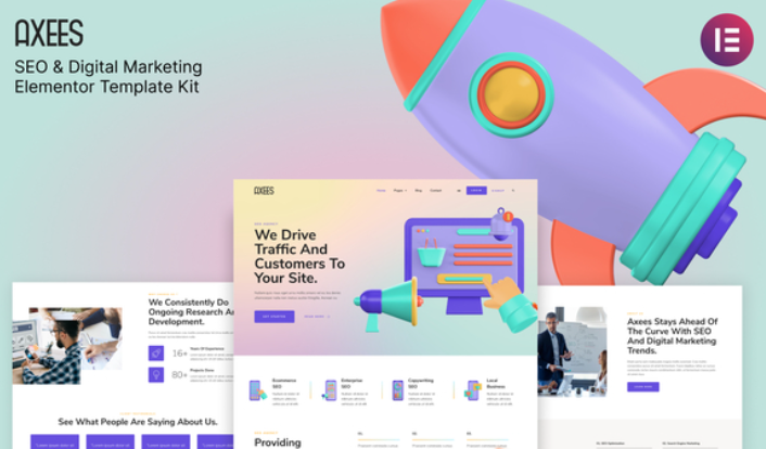 Axees – SEO & Digital Marketing Elementor Template