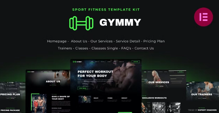 Gymmy – Fitness & Gym Elementor Template