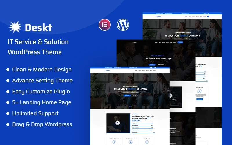 Deskt – IT Service and IT Solutions Responsive WordPress Theme