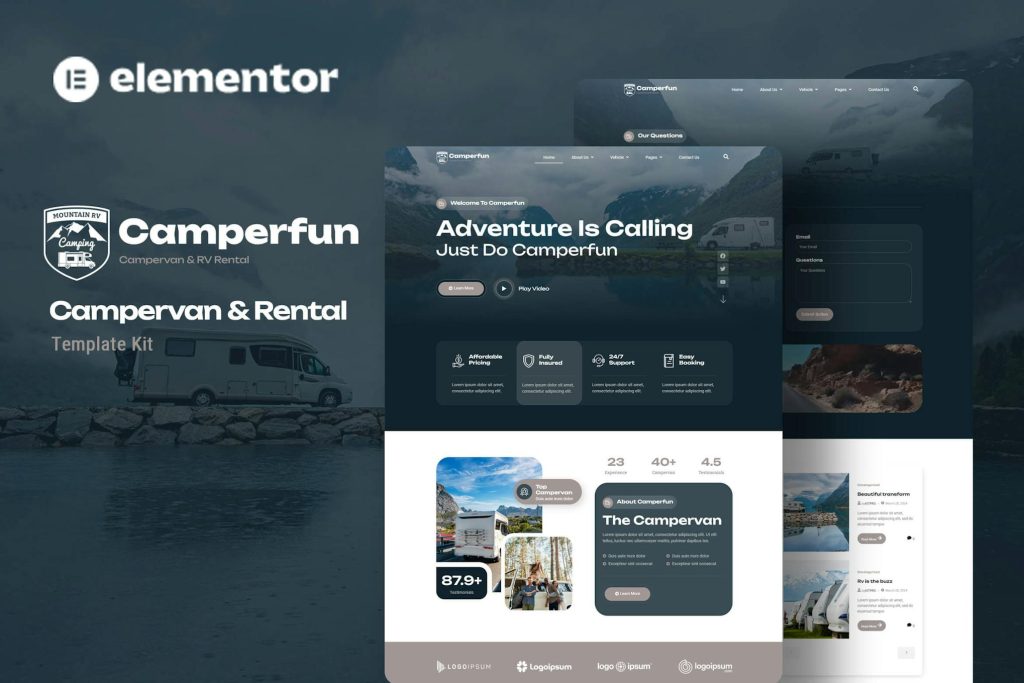 Camperfun – Campervan & Rental Elementor Template