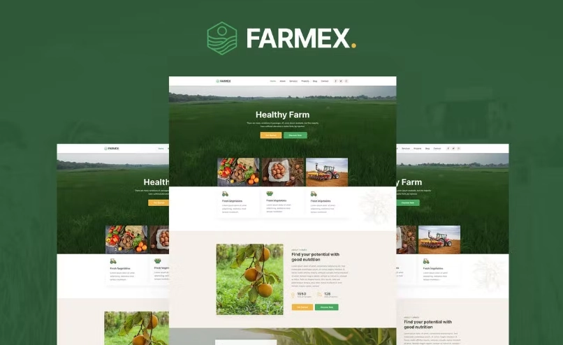 Farmex – Agriculture & Farm Elementor Template