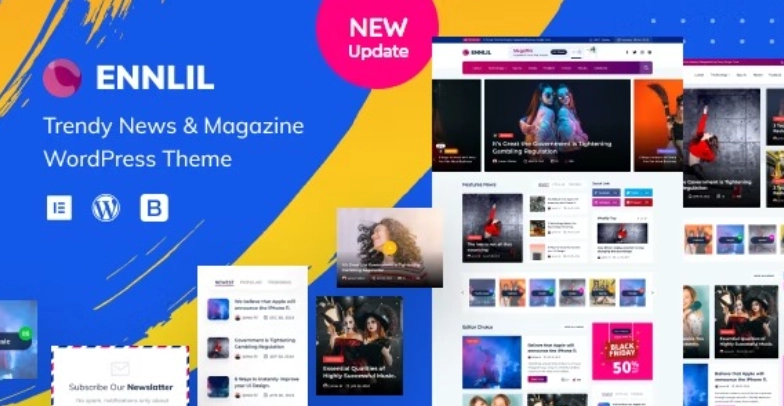 Ennlil – Modern Magazine WordPress Theme + WooCommerce