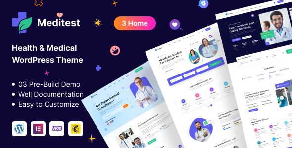 Meditest – Health Care Medical & Hospital Doctor Listing WordPress Theme