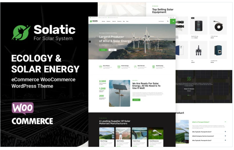 Solatic – Solar Energy, Wind and Power WooCommerce Theme