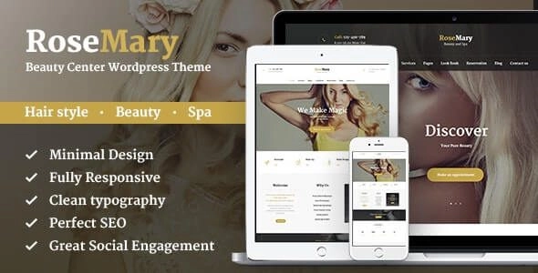 RoseMary – A Refined Hair, Beauty & Spa Salon WordPress Theme