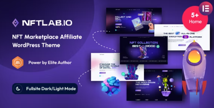NFTLAB.IO – NFT Marketplace Affiliate Elementor WordPress Theme