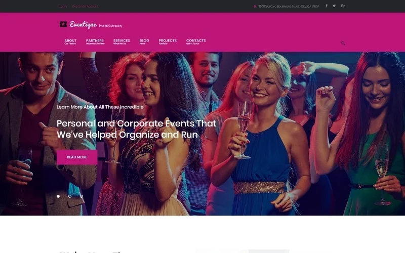 Eventique – events company WordPress Theme