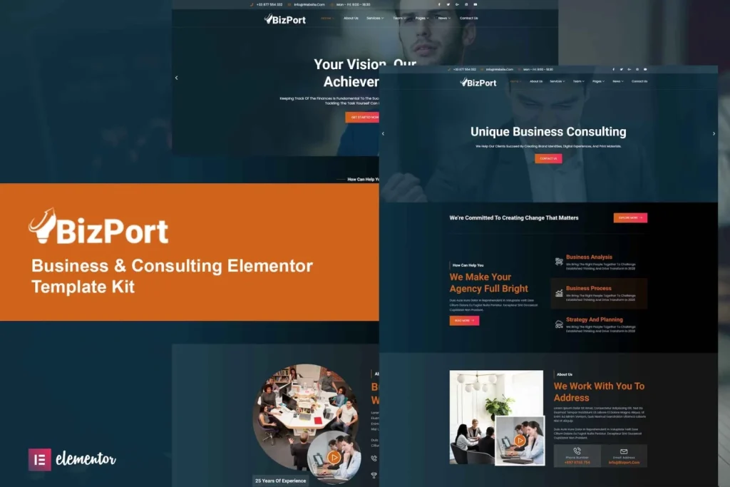 Bizport – Business & Consulting Elementor Template