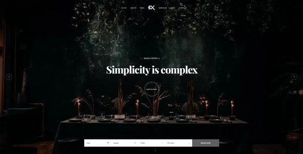 Dinex – One Page Restaurant WordPress Theme