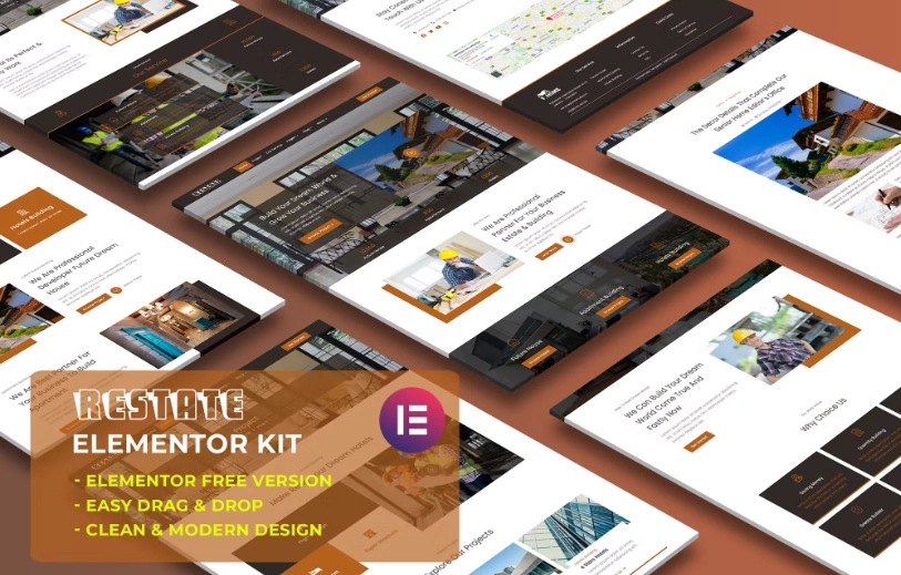 Restate – Construction Builder Elementor Template