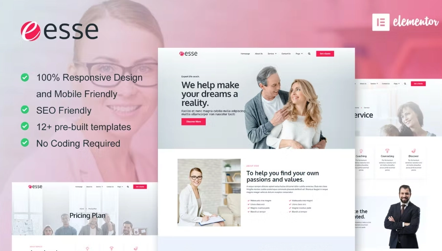 Esse – Life Coach & Consulting Elementor Template