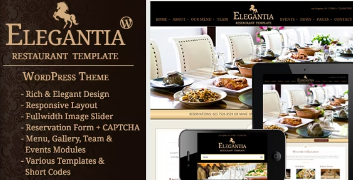 Elegantia – Restaurant and Cafe WordPress Theme