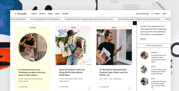 Disclosure – Unique Blog Theme – Creative Market