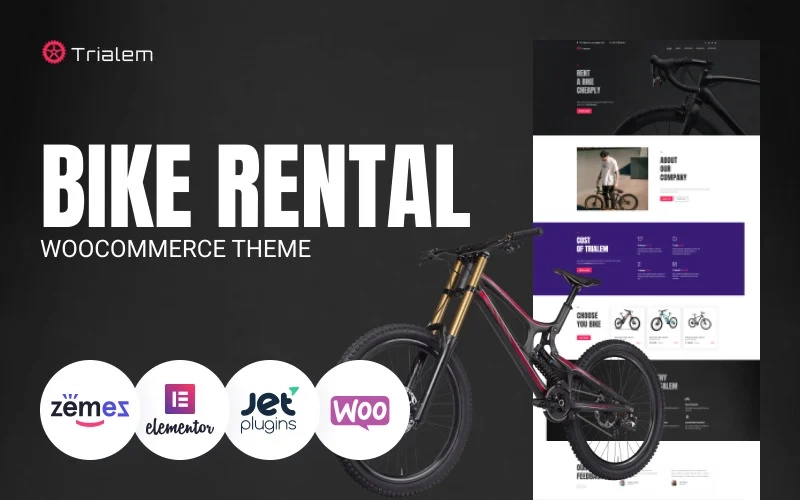Trialem – Bike Rental Multipurpose Modern WordPress Elementor Theme WordPress Theme
