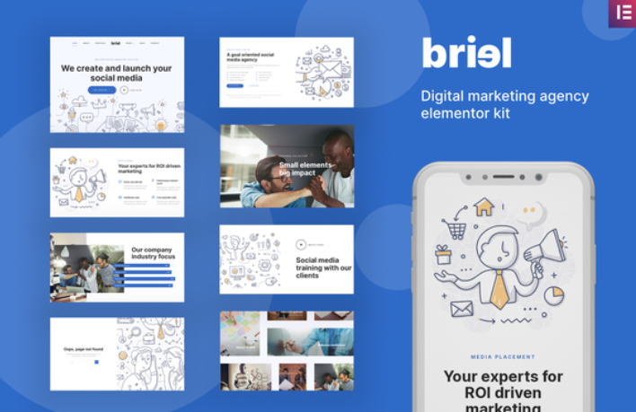 Briel – Digital Marketing Agency Elementor Template