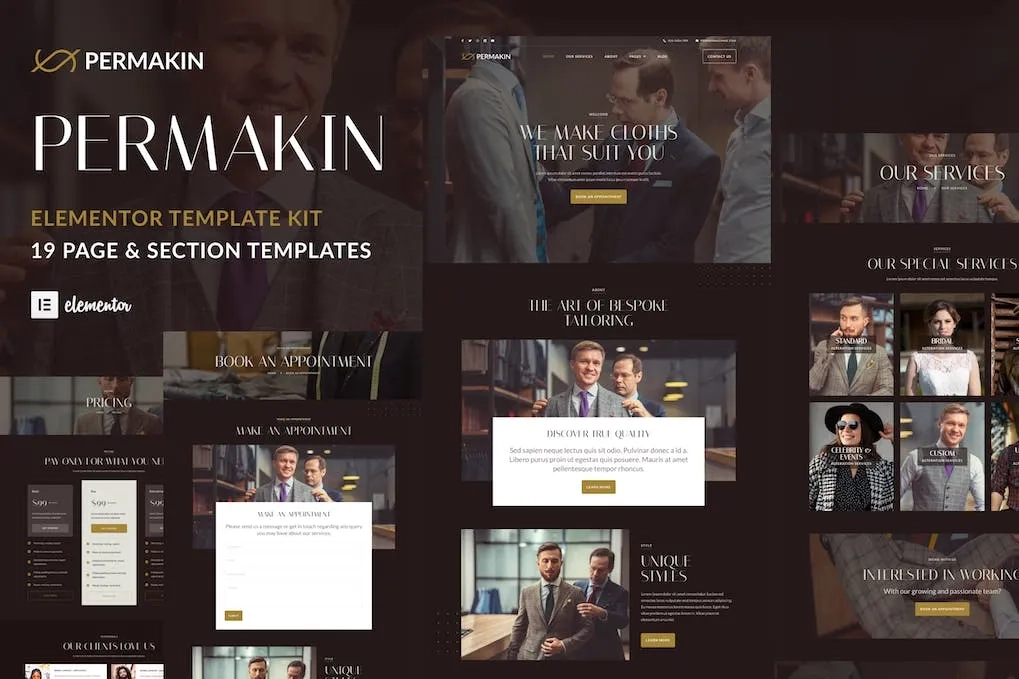 Permakin – Professional Tailor & Clothing Alteration Elementor Template