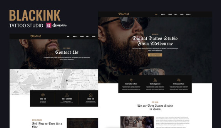 Blackink – Tattoo Studio Elementor Template