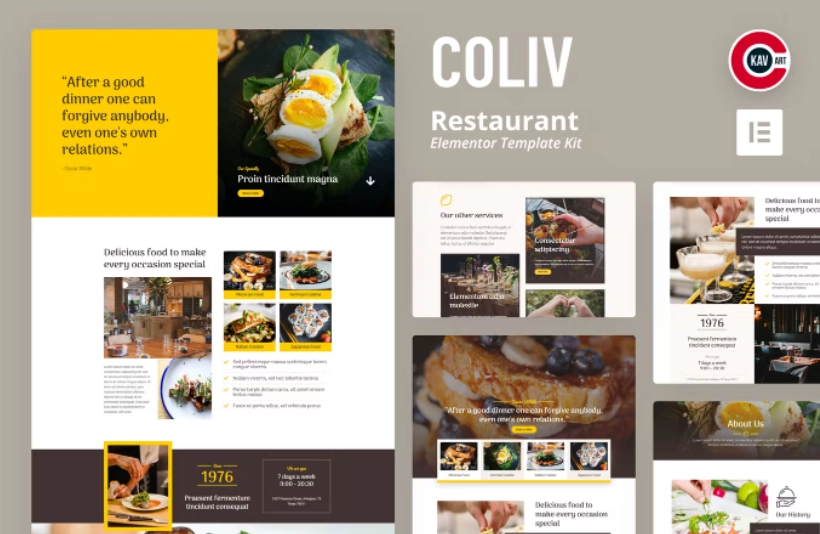 Coliv – Restaurant Template