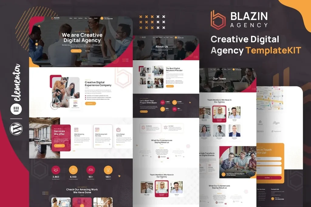 Blazin – Creative Digital Agency Elementor Template