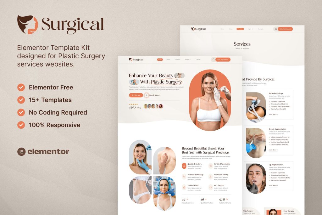 Surgical – Plastic Surgery Clinic Elementor Template