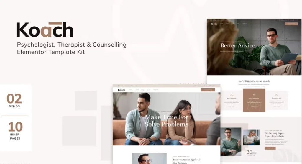 Koach – Life Coach & Counseling Elementor Template