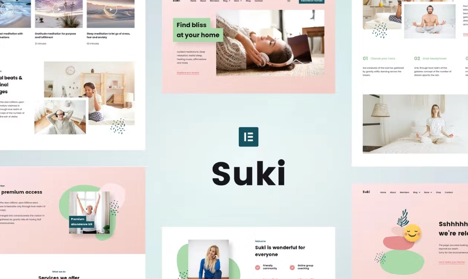 Suki – Meditation Channel Elementor Template
