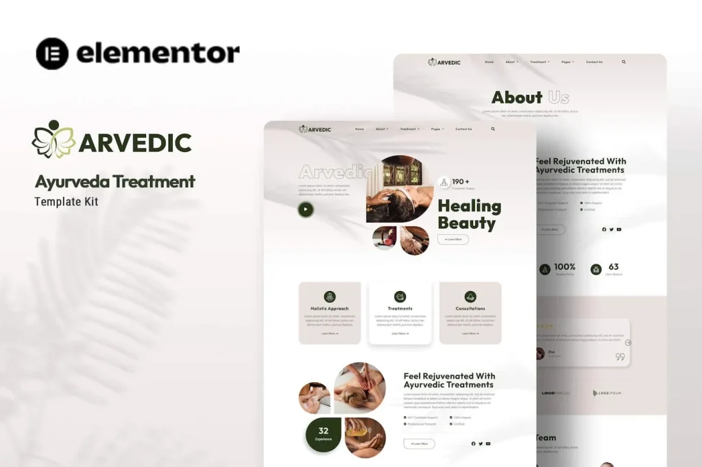 Arvedic – Beauty Treatment Elementor Template