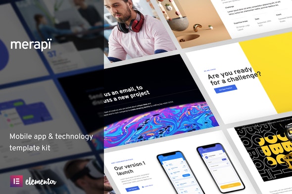 Merapi – Mobile App & Technhhhology Elementor Template
