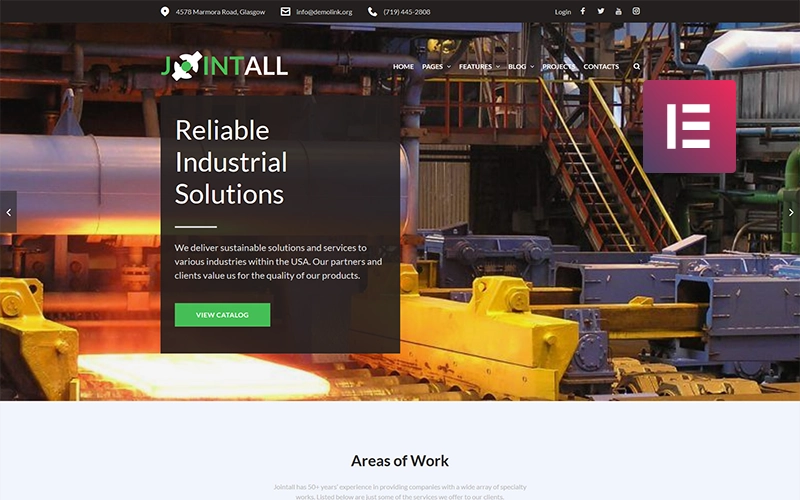 Jointall – Construction Company WordPress Elementor Theme WordPress Theme