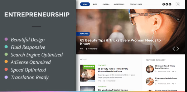 ENTREPRENEURSHIP – MAGAZINE WORDPRESS THEME FOR ENTREPRENEURS
